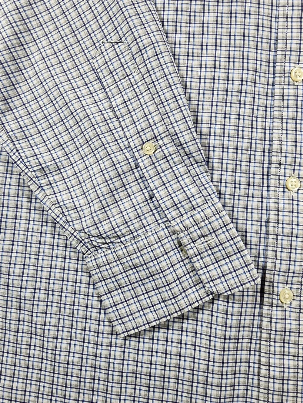 Polo Ralph Lauren Men's M Blue Plaid Cotton Stretch Button Down Shirt